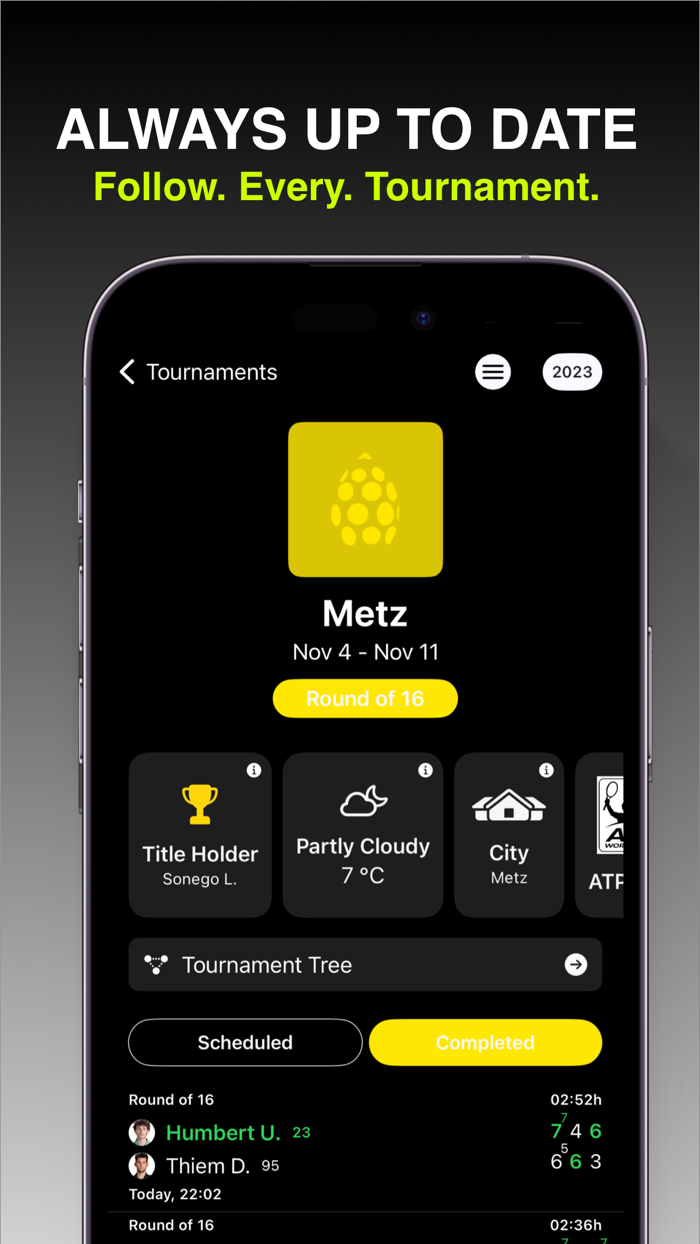 ScoreGO - Tennis Live Scores
