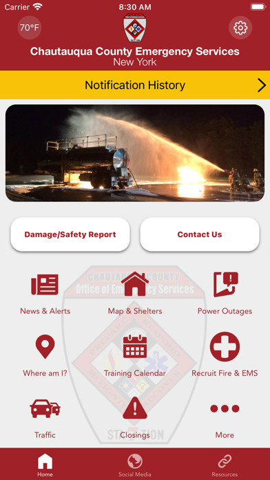 Chautauqua County OES Screenshot