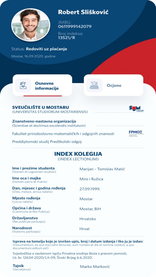 #2. eIndeks - SUM (iOS) 由: University of Mostar