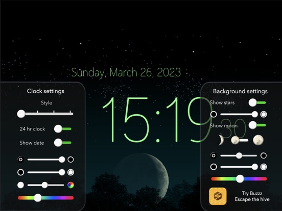 Night Clock iPad app afbeelding 2