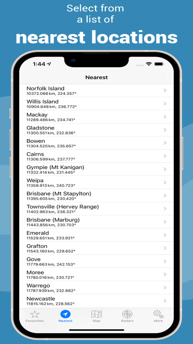 Rain Radar Australia Screenshot