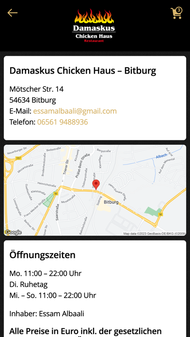 Damaskus Chicken Haus Bitburg Screenshot