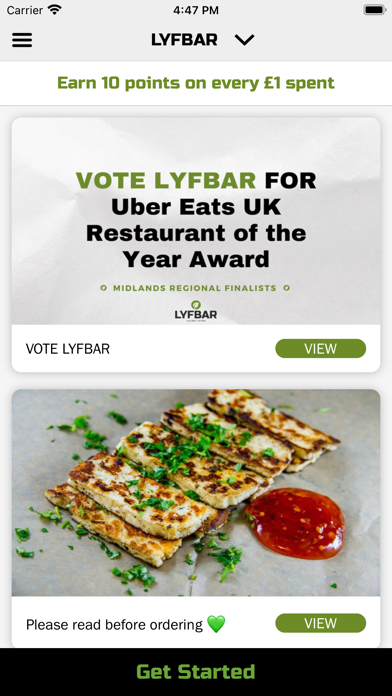 Lyfbar Screenshot