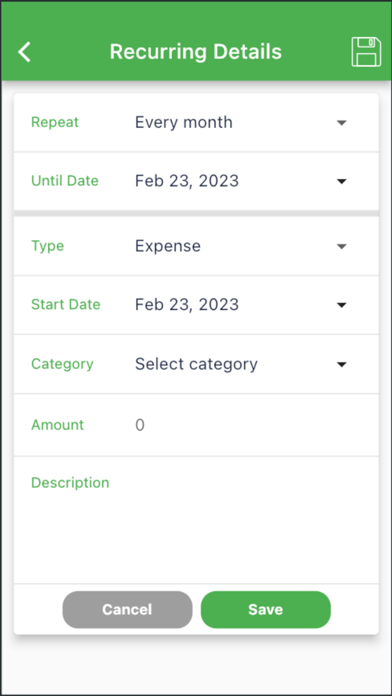 WhatsUp Money Manager Screenshot