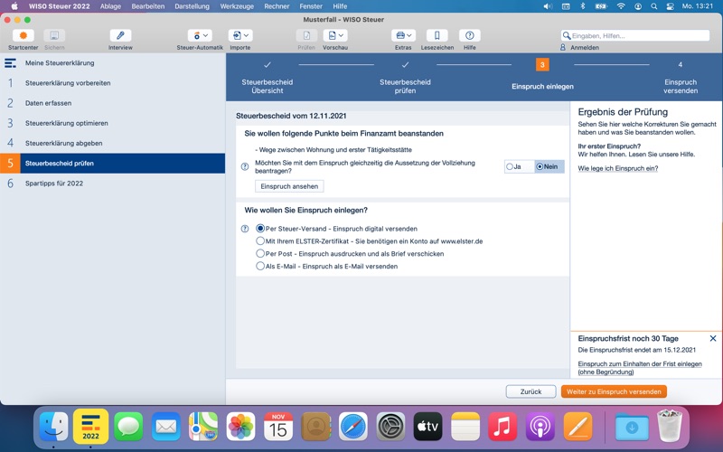 WISO Steuer 2022 Screenshot