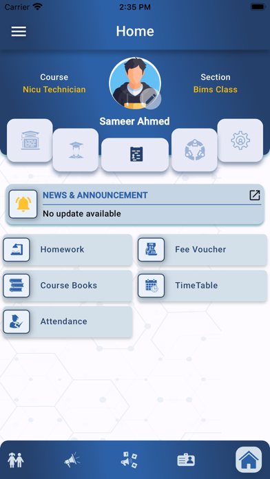 BIMS Student App Screenshot