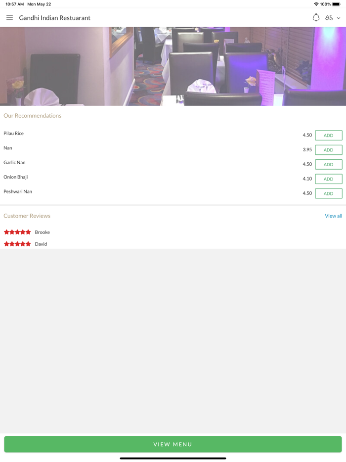 Gandhi Indian Restuarant..