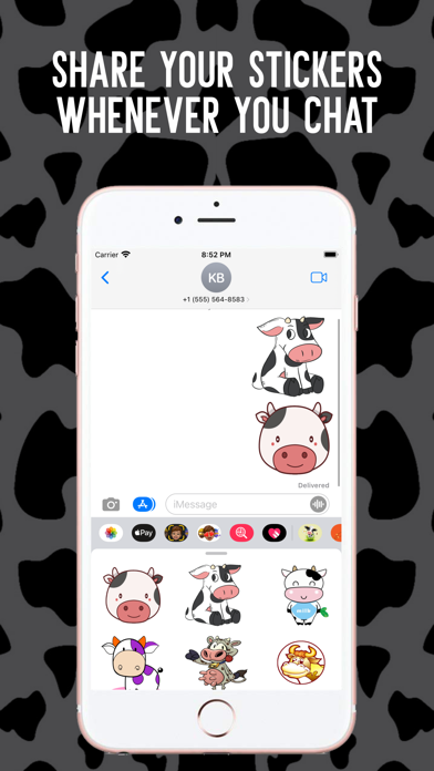 Moody Cow Stickers Screenshot