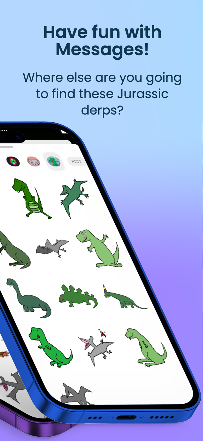 Happy Dinosaur Stickers