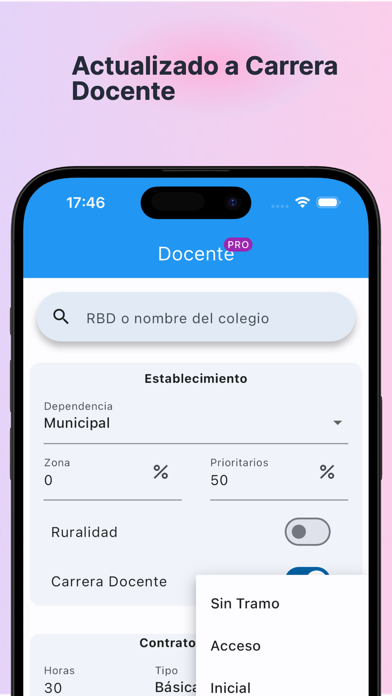 Simulador Sueldo Docente Chile Screenshot