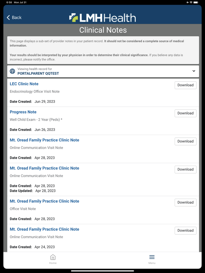 LMH Health My Patient Portal