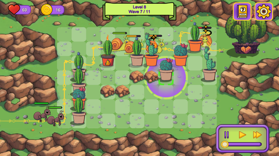 #1. Cactus Defense: Bug Invasion (iOS) 由: Alper Ilkay Karatas