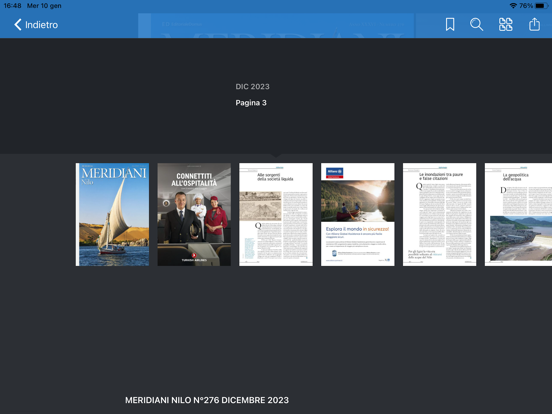Meridiani iPad screenshot
