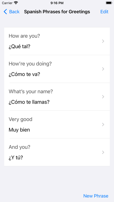 LeWords - personal phrasebook Screenshot