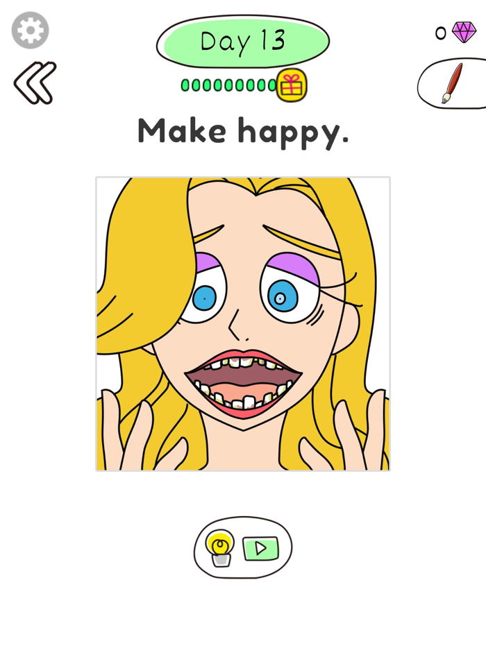 Draw Happy Baby  Puzzle Game