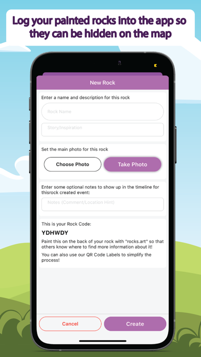 Painted Rocks App Screenshot