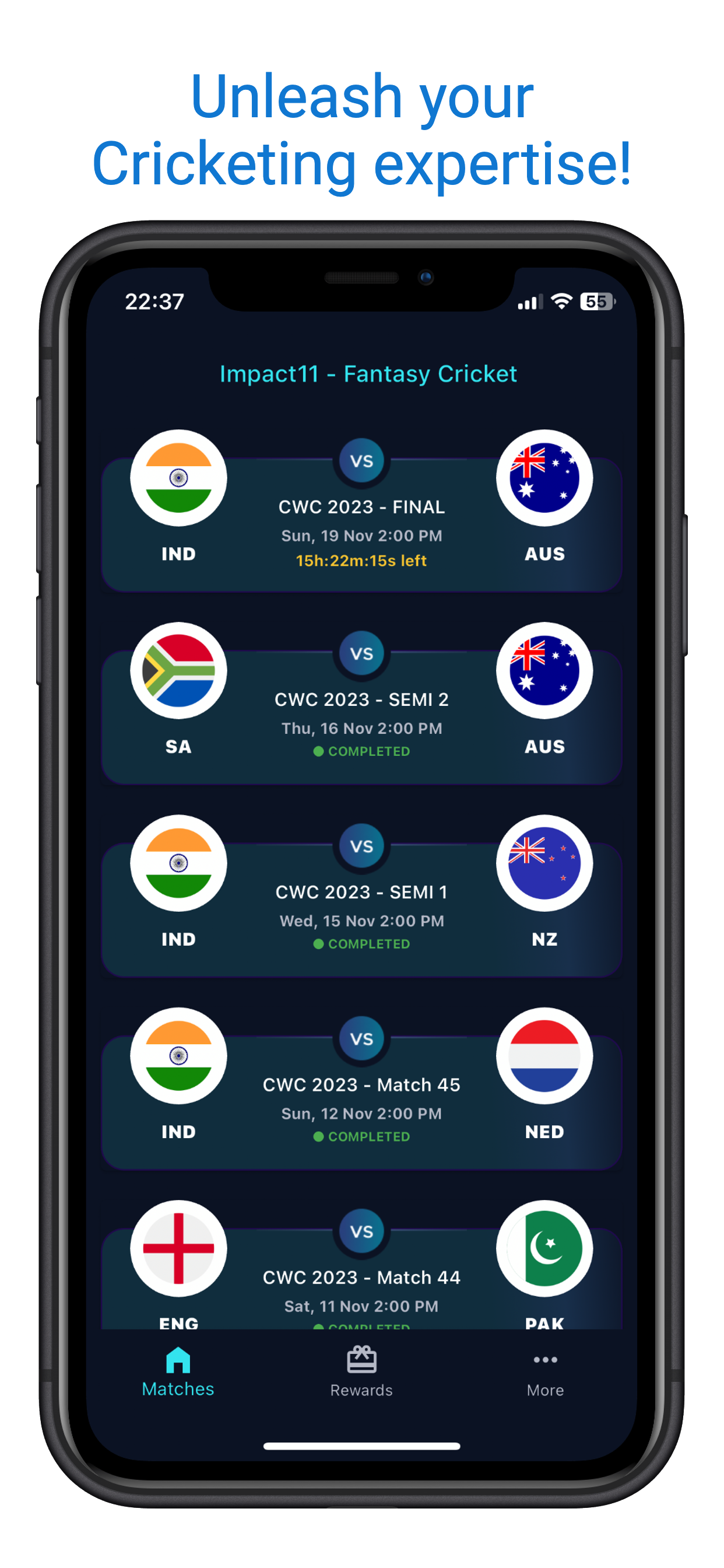 Impact11 - Fantasy Cricket app
