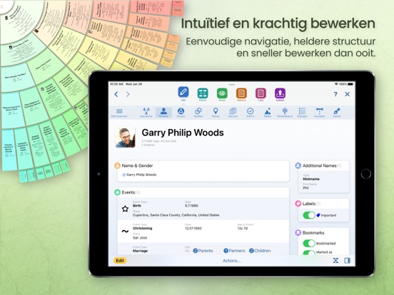MobileFamilyTree 10 iPad app afbeelding 2