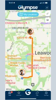 glympse -share your location iphone screenshot 1