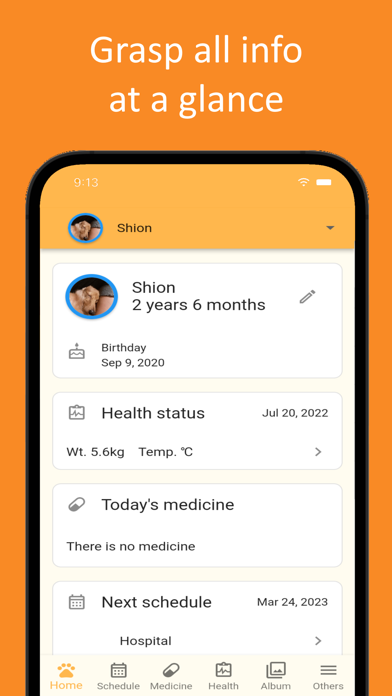 Pet care diary - pet care log Screenshot