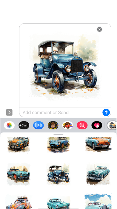 Vintage Car Stickers Screenshot