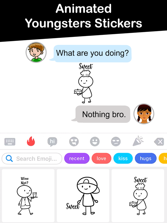 Screenshot #6 pour Animated Youngsters Stickers