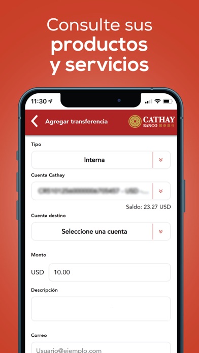 Cathay Banca Móvil Screenshot