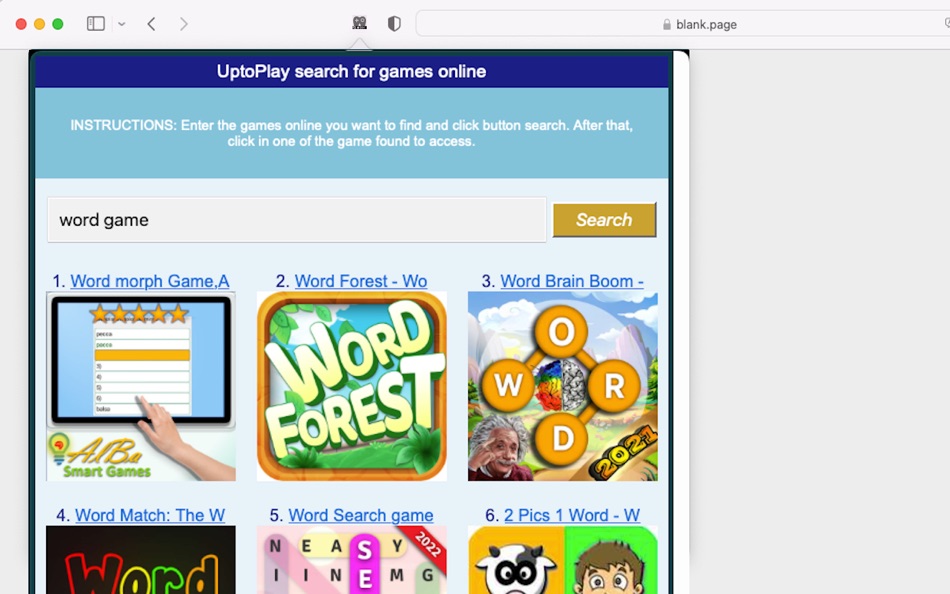 #3. UptoPlay Search games online (macOS) 由: SSA