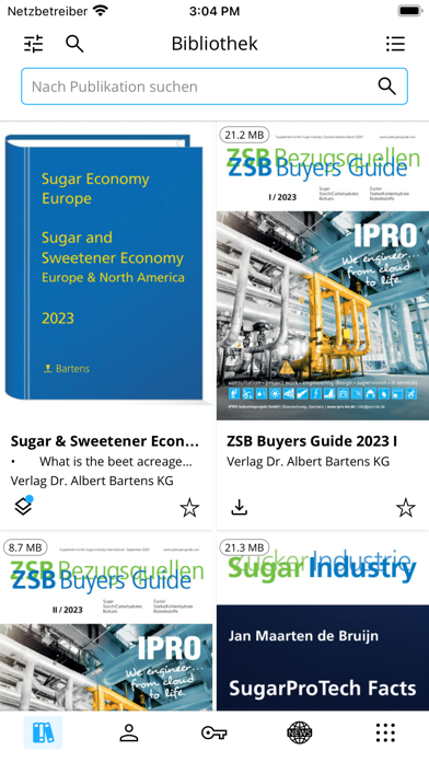 Sugar & Sweetener Publications Screenshot