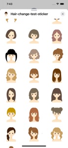 Various hairstyle stickers screenshot #2 for iPhone