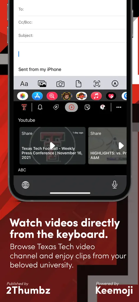 Texas Tech Official Keyboard - Sports App | MWM