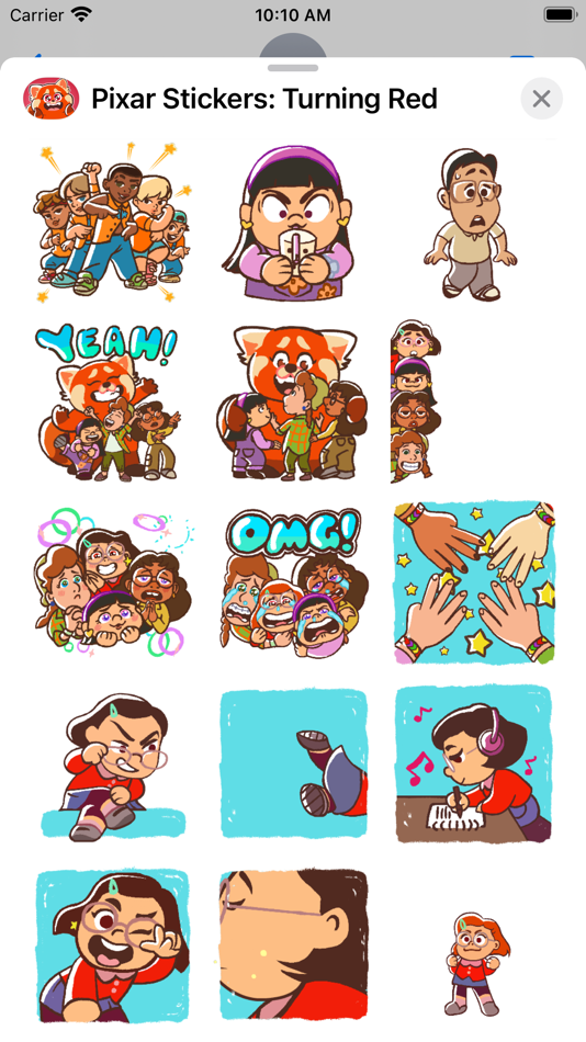 #2. Pixar Stickers: Turning Red (iOS) By: Disney