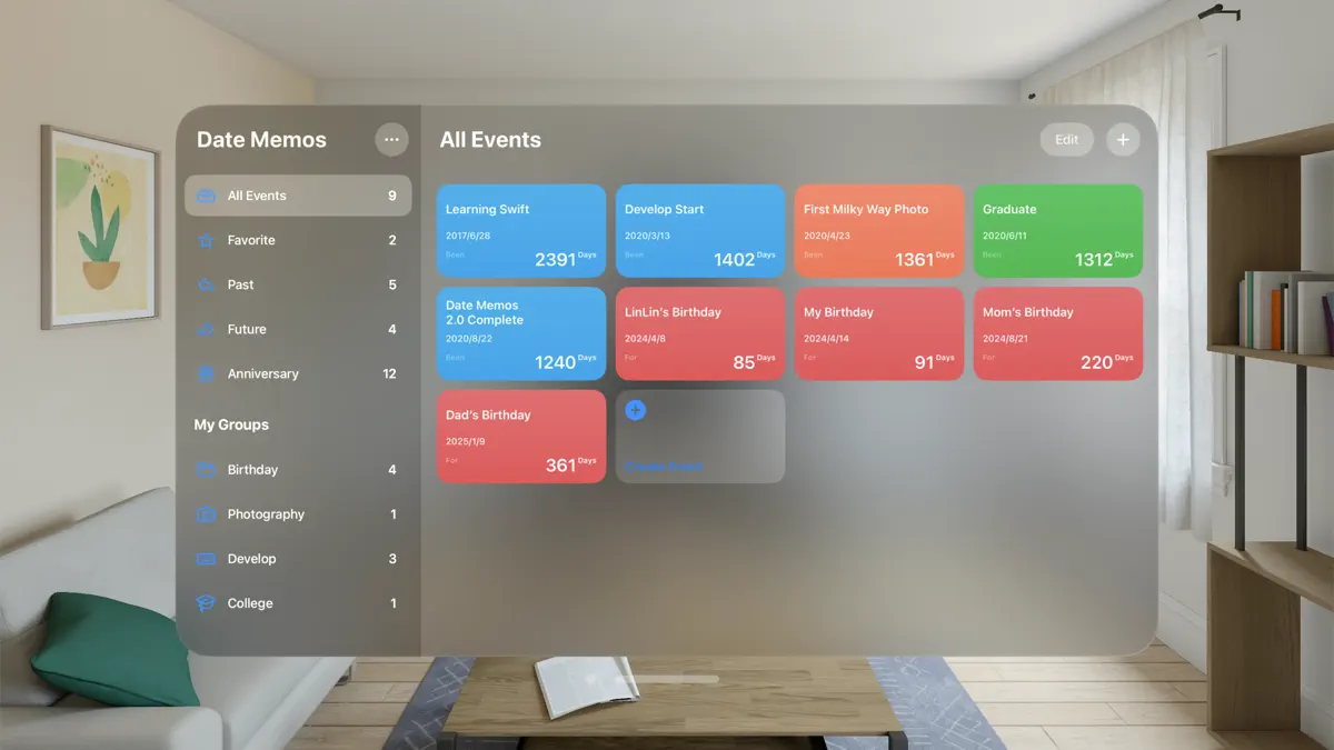 Date Memos screenshot 1