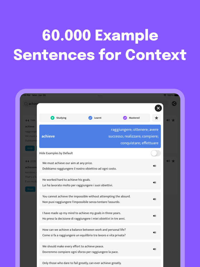 Most Common Italian Words