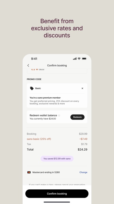 sano: book fitness & wellness Screenshot