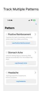 Pattern: Track symptoms & more screenshot #1 for iPhone