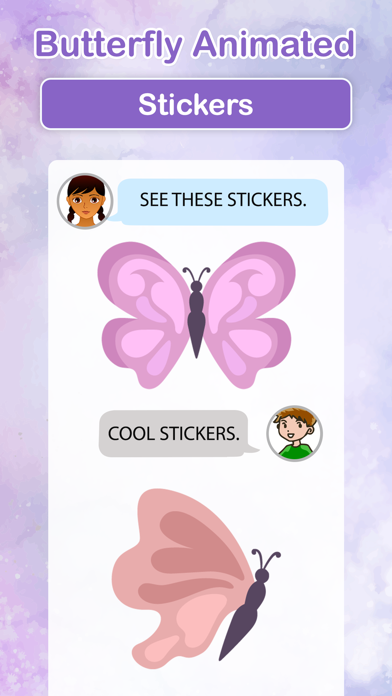 Screenshot #3 pour Butterfly Animated Stickers