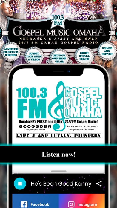 Gospel Music Omaha 100.3FM Screenshot