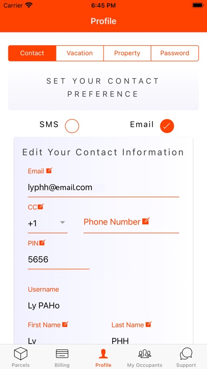 Parcel Pending Mobile
