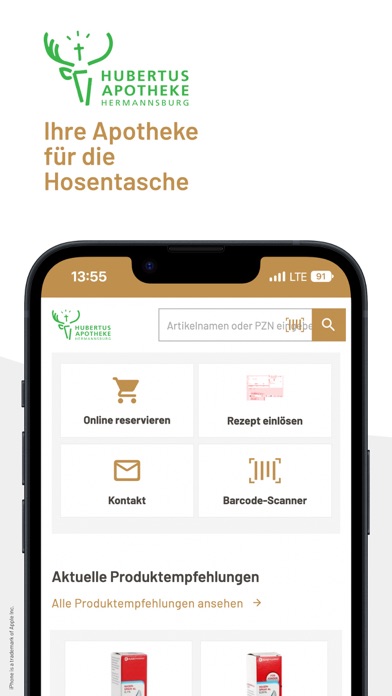 Hubertus-Apotheke Hermannsburg Screenshot