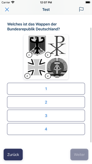 Einbürgerungstest 2023 Deutsch Screenshot