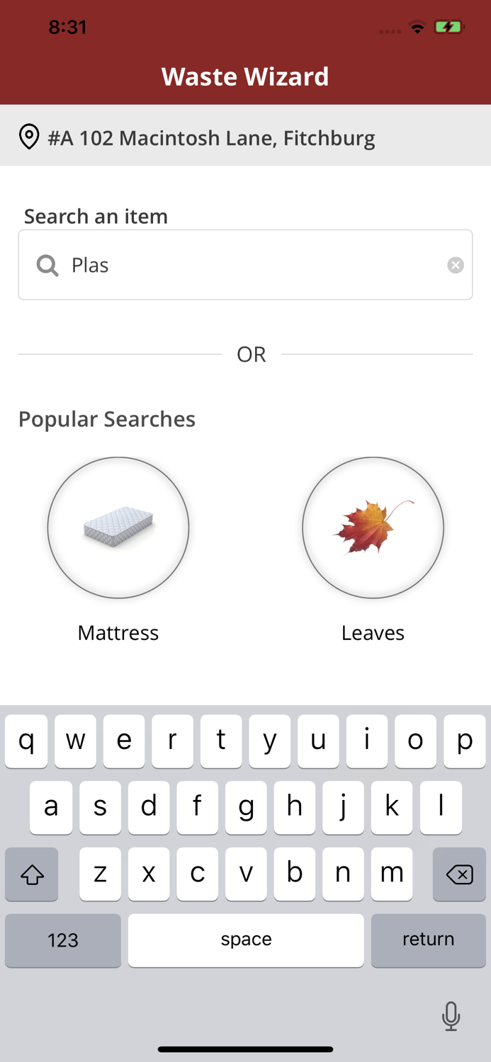 Fitchburg Trash and Recycle Tool