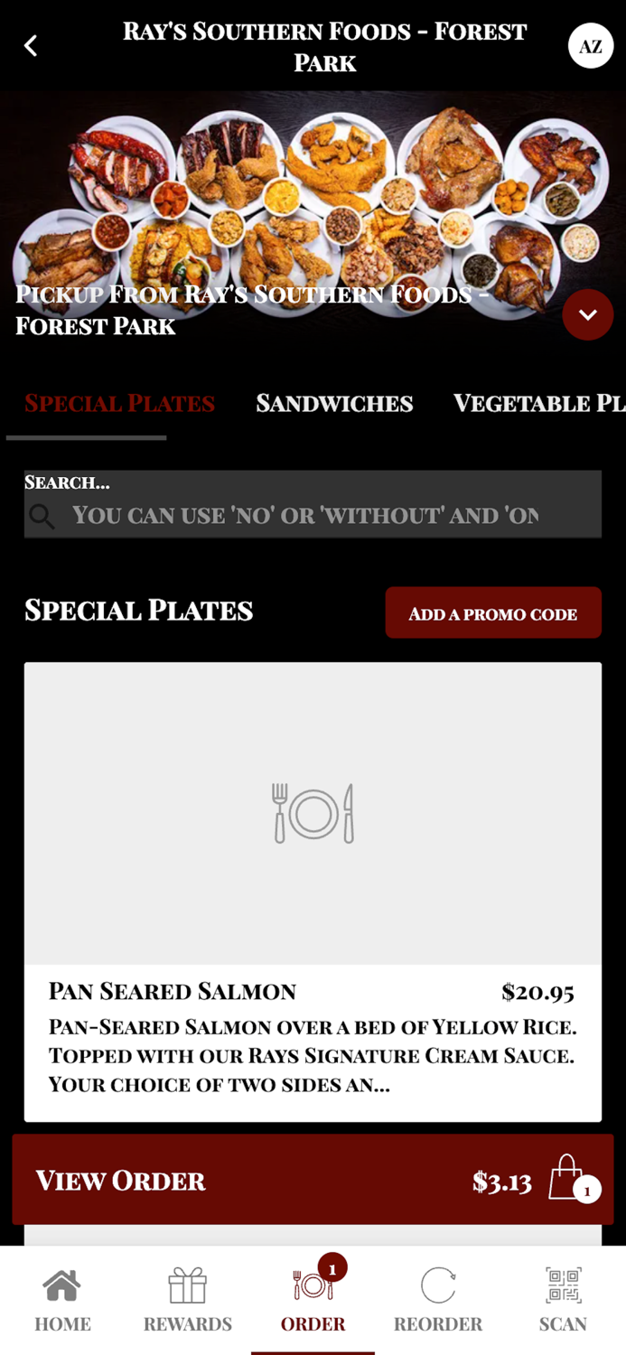 Rays Southern Foods App