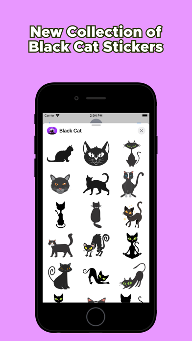 Screenshot #2 pour Black Cat Sticker Emojis