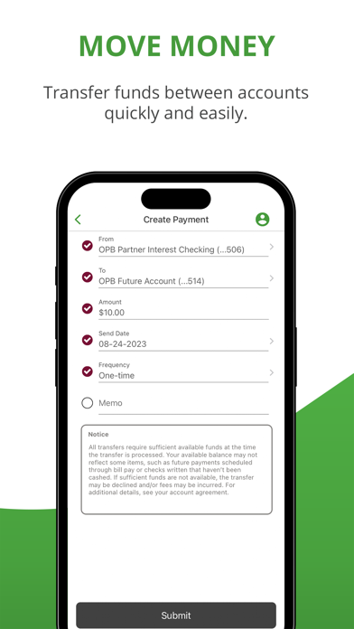 OnePlace Basic Banking Screenshot