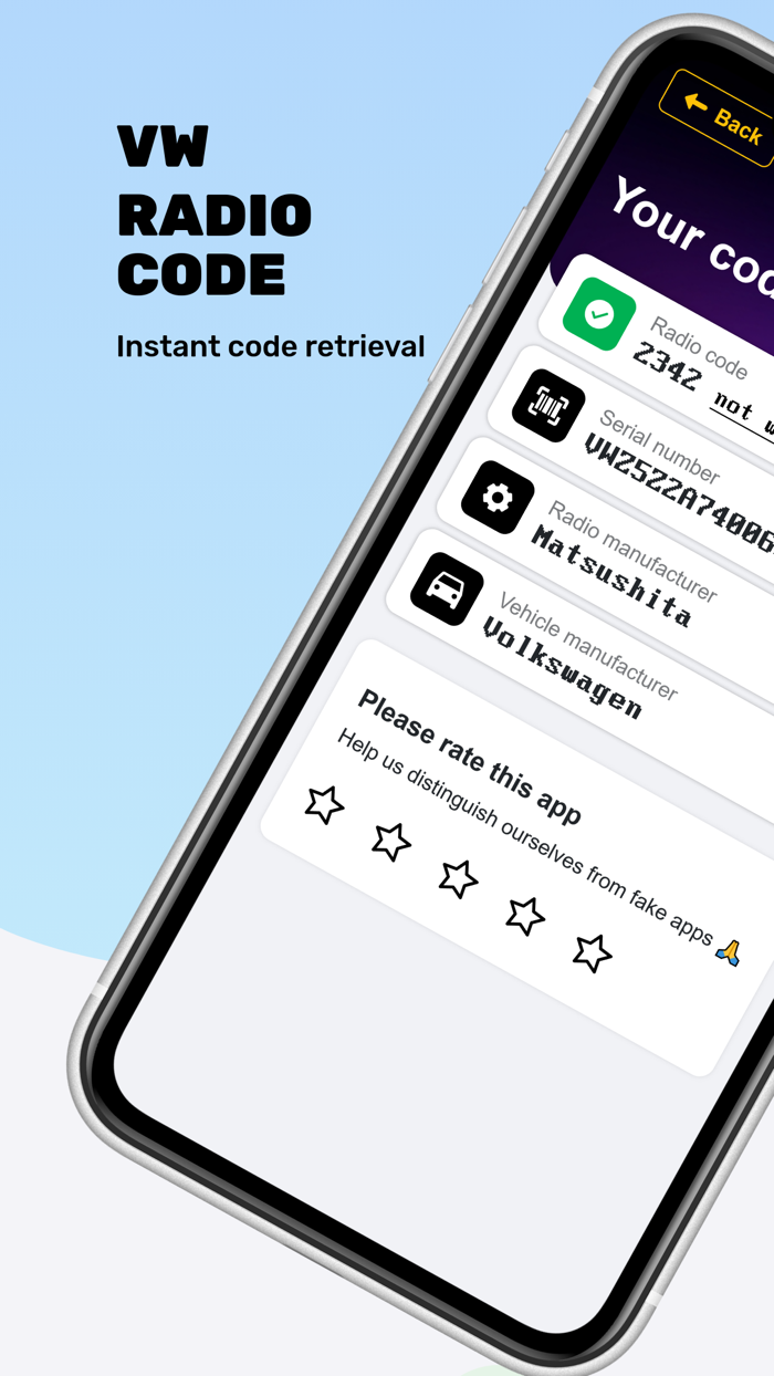 VW Radio Code Generator