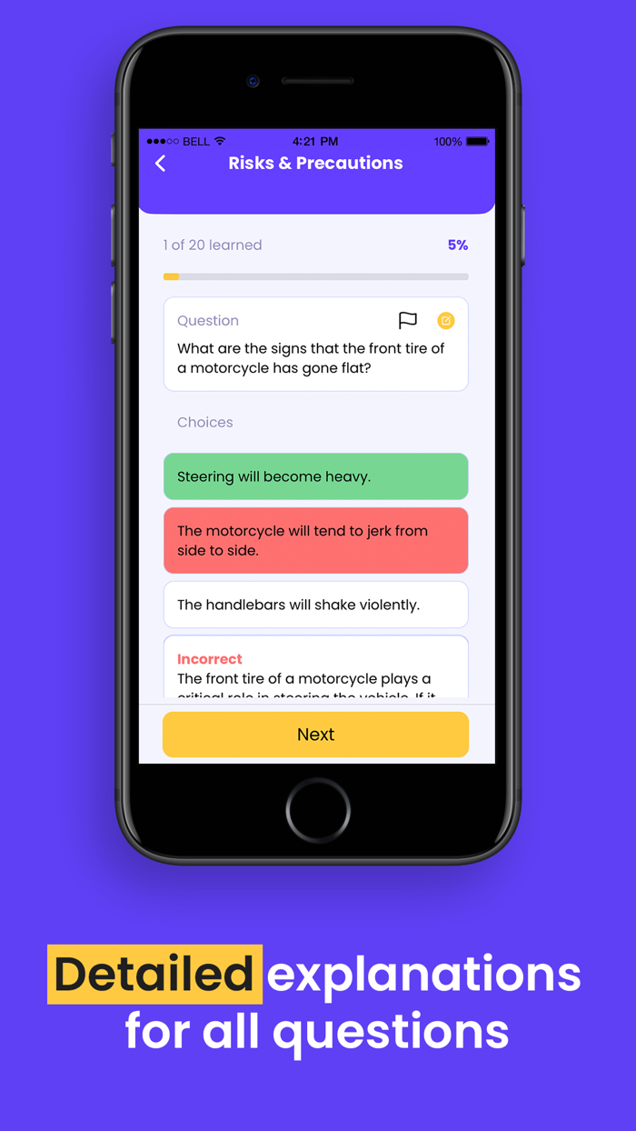 Motorcycle Permit Test Buddy