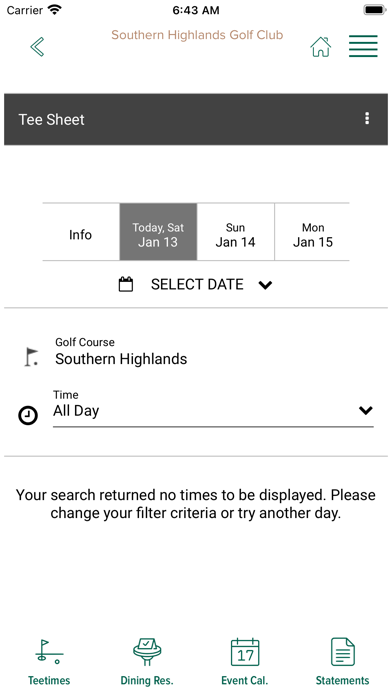 Southern Highlands Golf Club Screenshot
