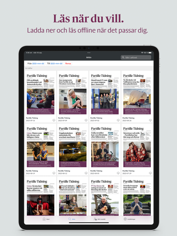 Screenshot #5 pour Partille Tidning e-tidning