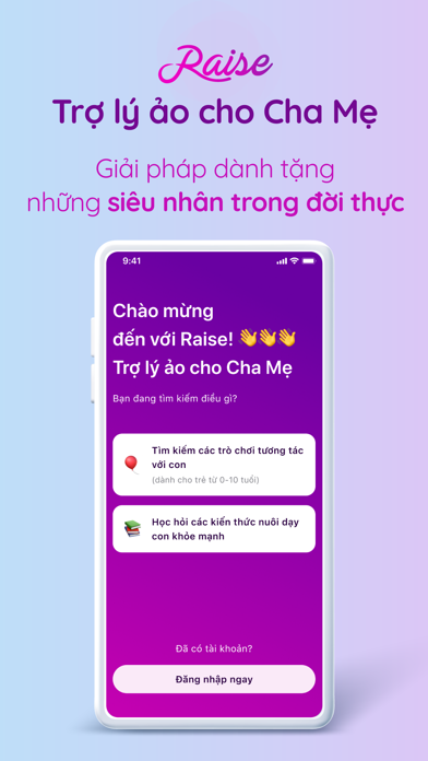 Raise - Trợ lý ảo cho Cha Mẹ Screenshot